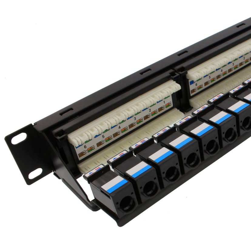 Direktronik Patchpanel Svart Cat 6 1U