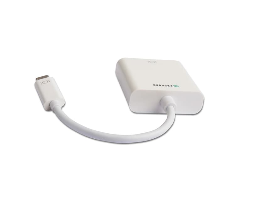 Prokord USB-C - DVI-D Singel Link 1080P@60Hz USB C DVI-D Valkoinen