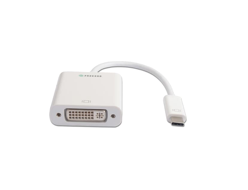 Prokord USB-C - DVI-D Singel Link 1080P@60Hz USB-C DVI-D Hvit