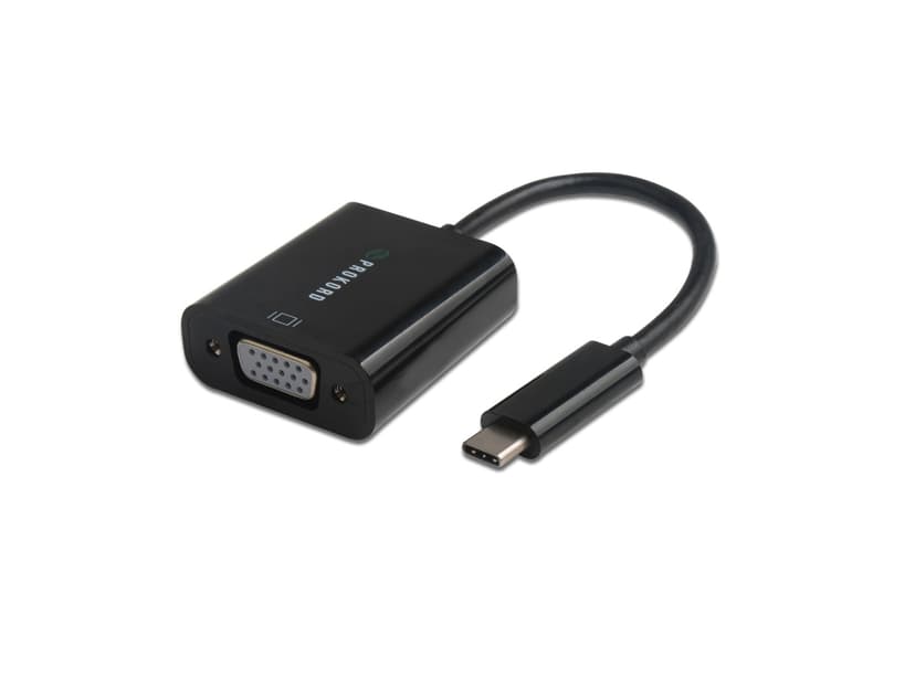 Prokord USB-C - VGA Adapter 0.15m 1920X1200@60Hz 0.15m USB-C VGA Zwart