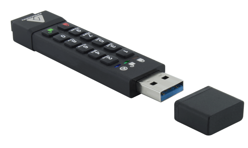 Apricorn Aegis Secure Key 3Z USB 3.1 Flash Drive 128GB 128GB USB-A Svart