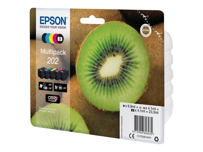 Epson Inkt Multipack (BK/C/M/Y/PBK) 202 - XP-6005