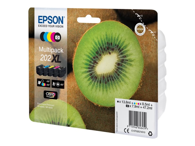 Epson Blekk Multipack (BK/C/M/Y/PBK) 202XL - XP-6005