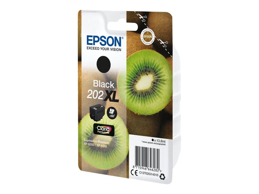 Epson Blæk Sort 13.8ml 202XL - XP-6000/XP-6005