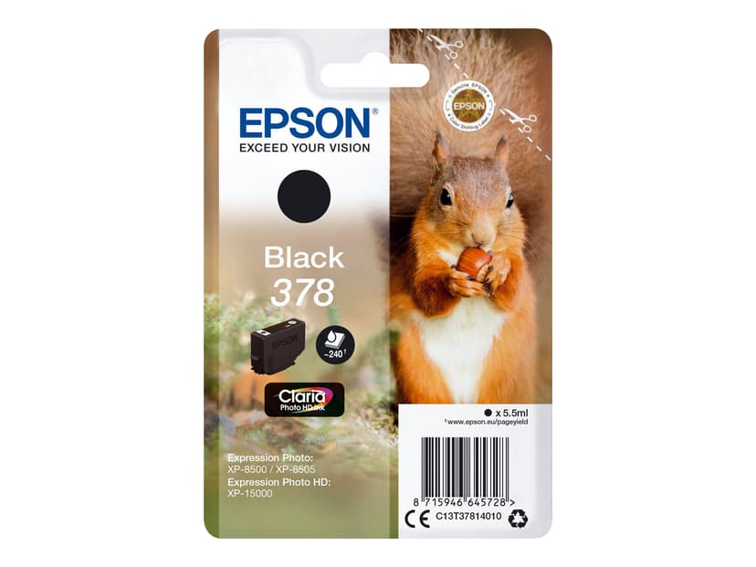 Epson Bläck Svart 5.5ml 378 - XP-15000/XP-8500/XP-8505