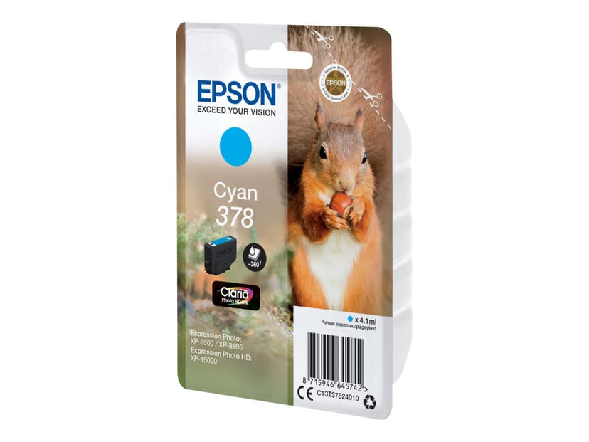 Epson Inkt Cyaan 4.1ml 378 - XP-15000/XP-8500/XP-8505