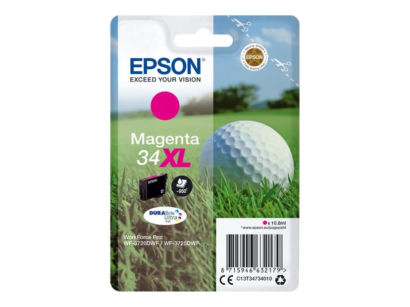 Epson Bläck Magenta 10.8ml 34XL - WF-3720