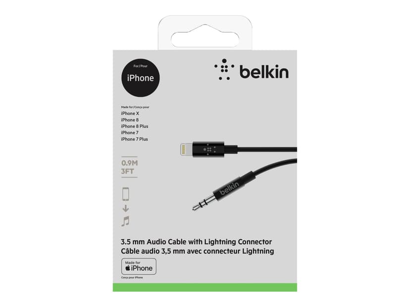 Belkin Lightning to headphone jack cable 0.9m 3.5mm