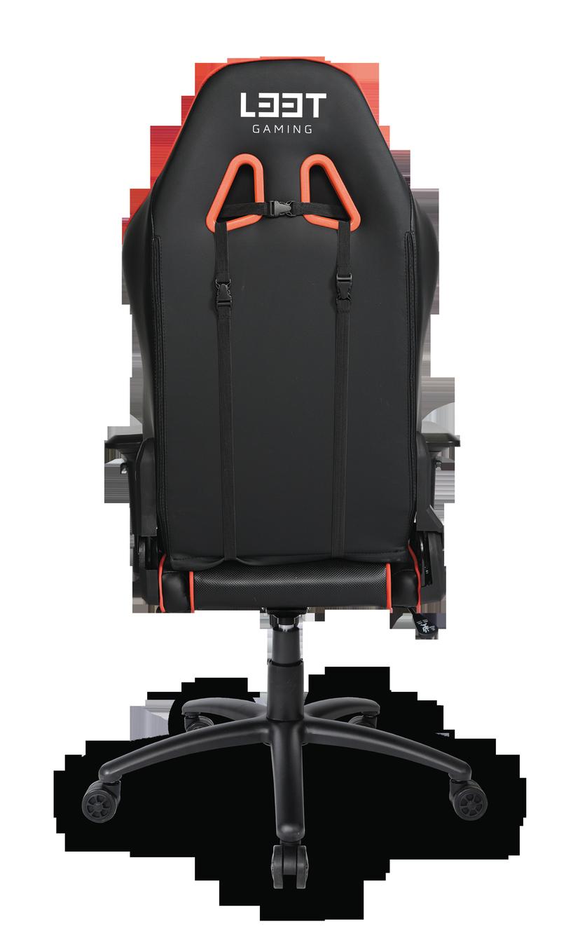 L33T E-Sport Gaming Stol - Röd + Lightpack + Röda Hjul