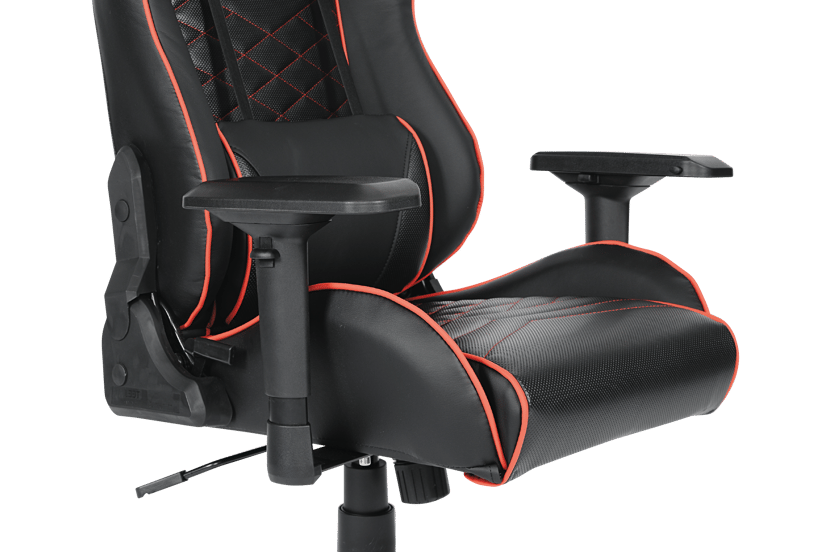L33T E-Sport Gaming Stol - Röd + Lightpack + Röda Hjul