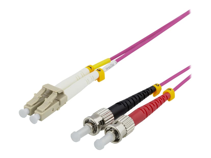 Deltaco Patch-kabel 3m LC ST OM4