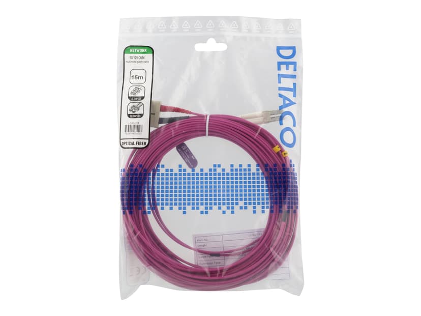 Deltaco LCSC-715 15m LC SC OM4