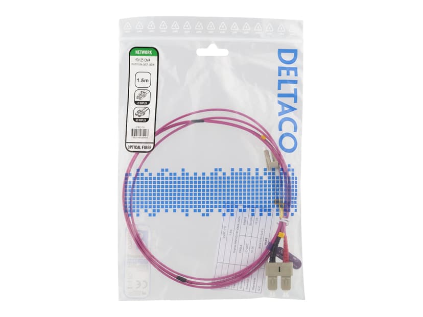 Deltaco LCSC-711 1.5m LC SC OM4