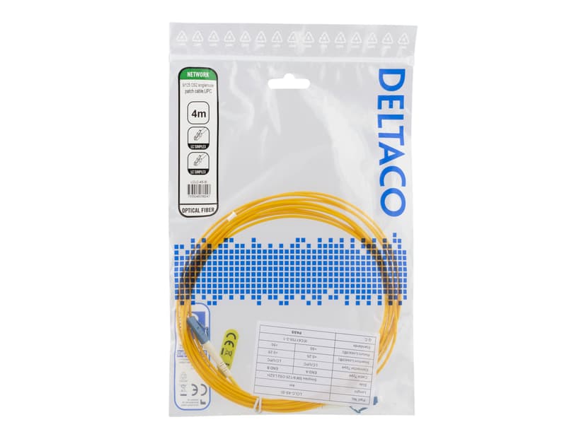 Deltaco Nettverkskabel 4m LC LC OS2