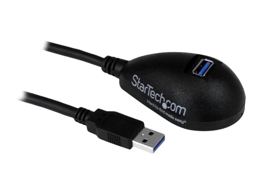Startech 5 ft Black Desktop USB 3.0 Extension Cable 1.5m. USB A USB A Sort