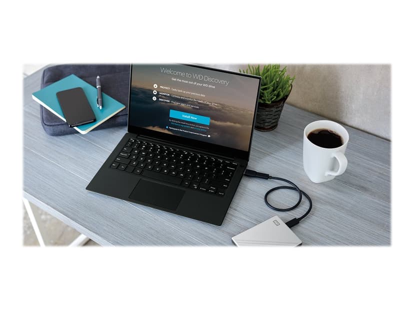 WD My Passport Ultra Silver, Svart