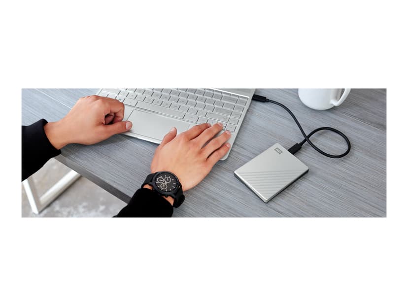 WD My Passport Ultra Silver, Svart
