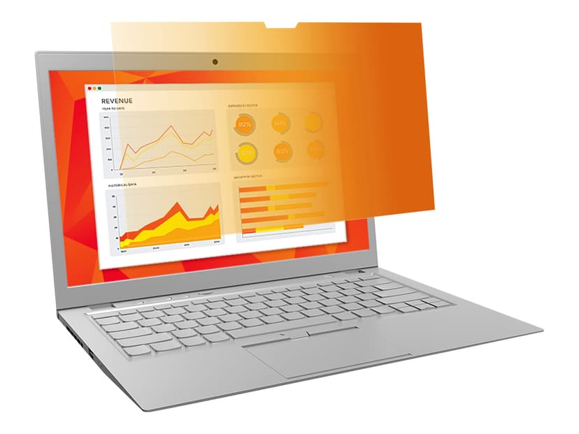 3M Personvernfilter i gull for bærbar datamaskin med 14" widescreen
