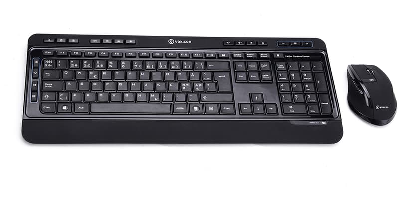 Voxicon Wireless Keyboard And Mice 290Wl Langaton Pohjoismainen