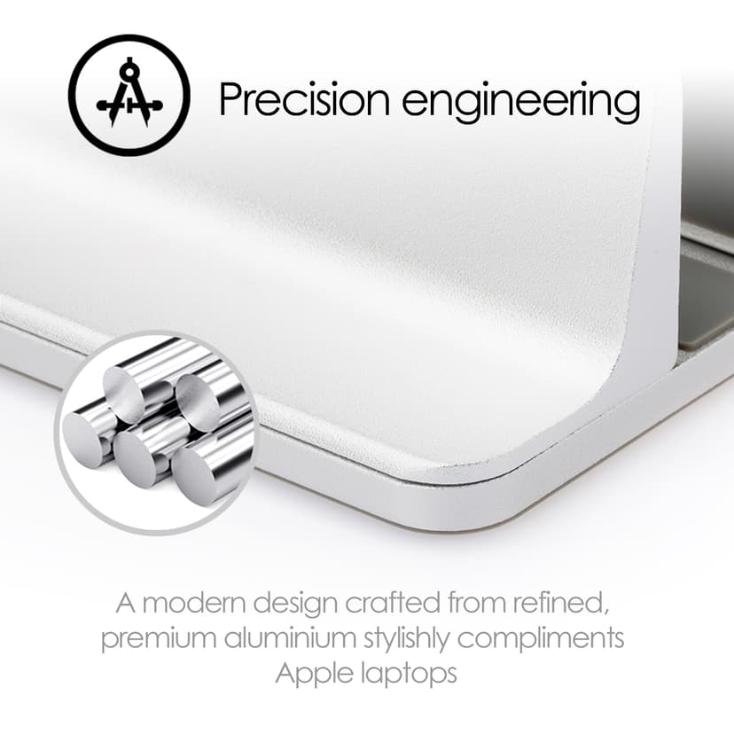 Desire2 Bordsställ Justerbar Aluminium Silver - Mac/Ultrabooks