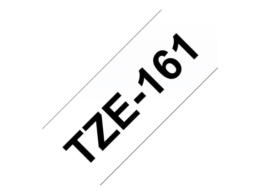Brother Tape 36mm TZe-161 Svart/Gjennomsiktig