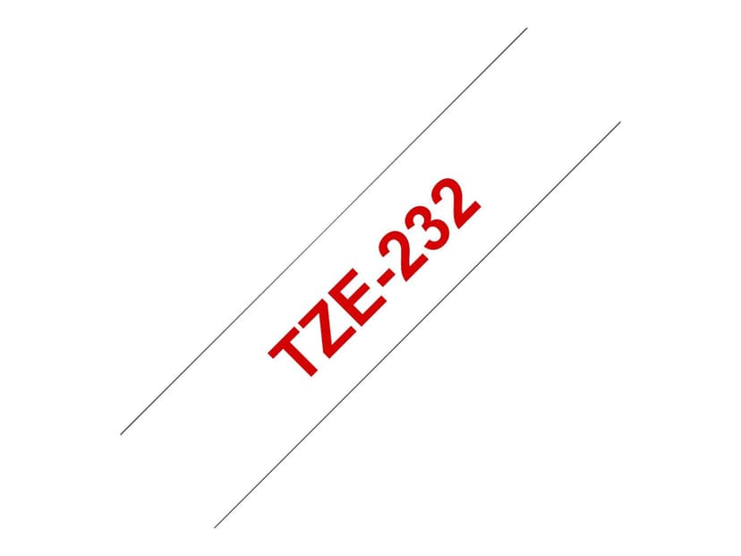 Brother Tape 12mm TZe-232 Röd/Vit