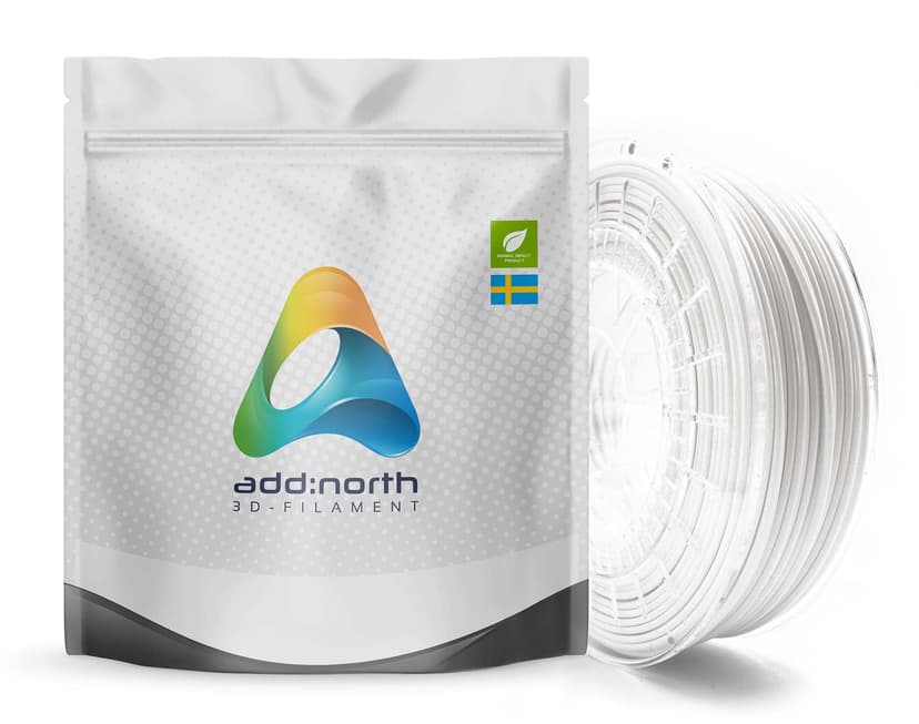 Addnorth X-PLA – 1,75 mm – 750 g – Hvit