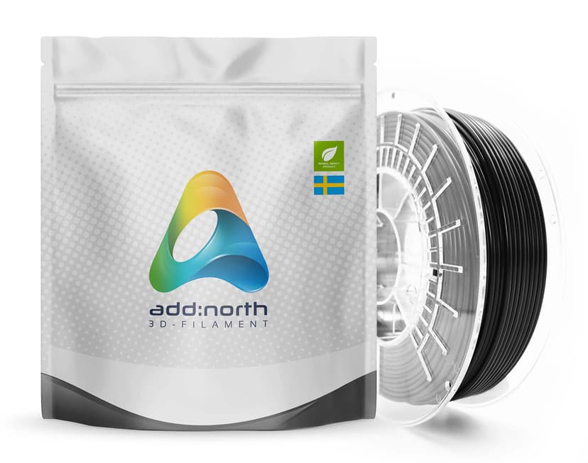 Addnorth E-PLA - 1.75mm - 750g Svart