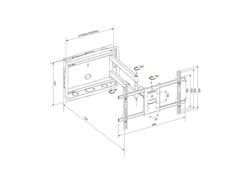 Multibrackets M Recessed Full Motion Flexarm