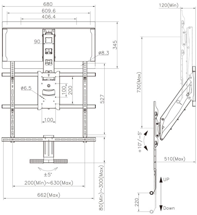 Multibrackets M Pull Down Full Motion Flexarm