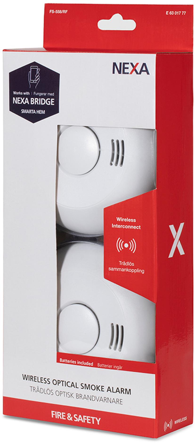 Nexa Brandvarnare Trådlös FS-558/RF 2-Pack
