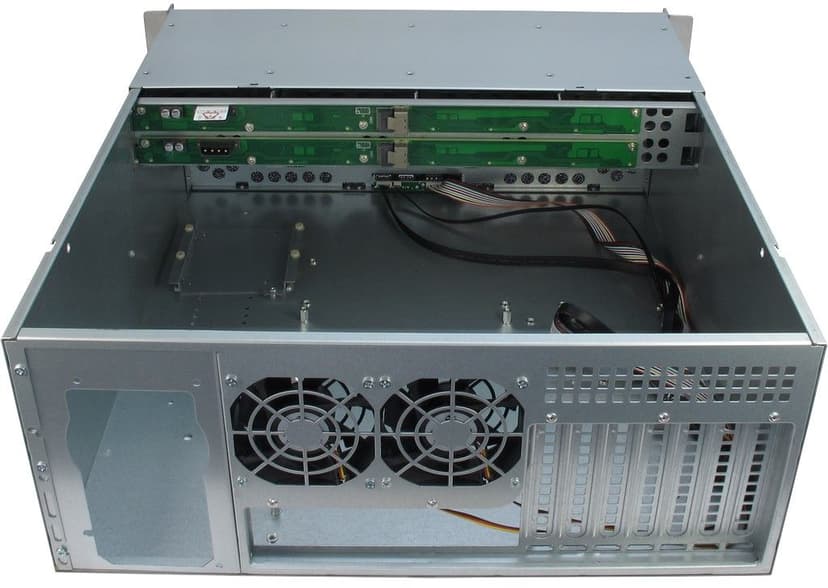 Inter-Tech IPC 4U-4408 4U 19" Rack Silver, Svart