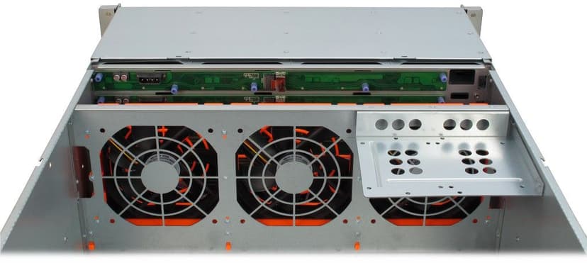 Inter-Tech IPC 4U-4424 24-Bay Rack Sølv, Sort