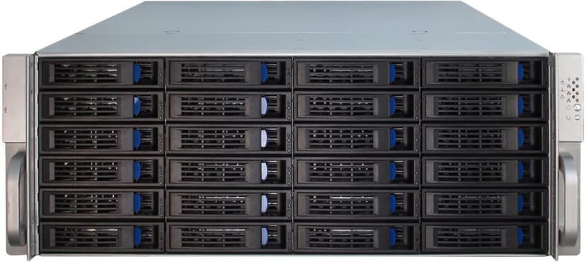 Inter-Tech IPC 4U-4424 24-Bay Rack Sølv, Svart