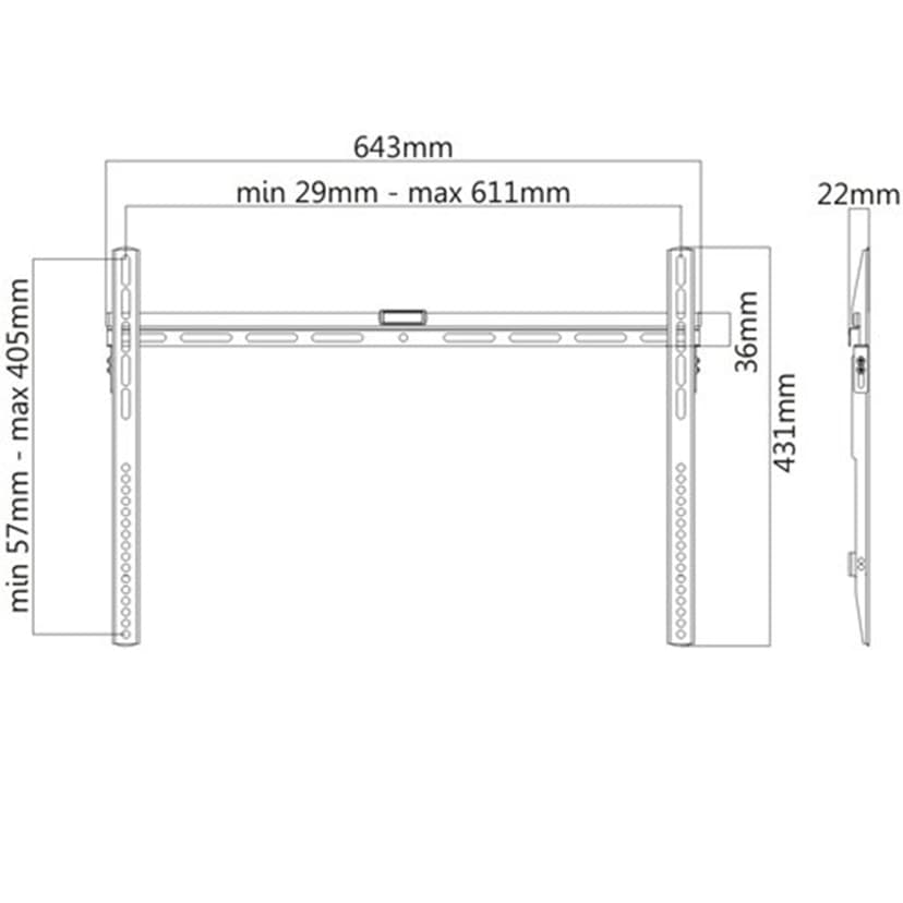 Prokord Low Profile Wall Mount