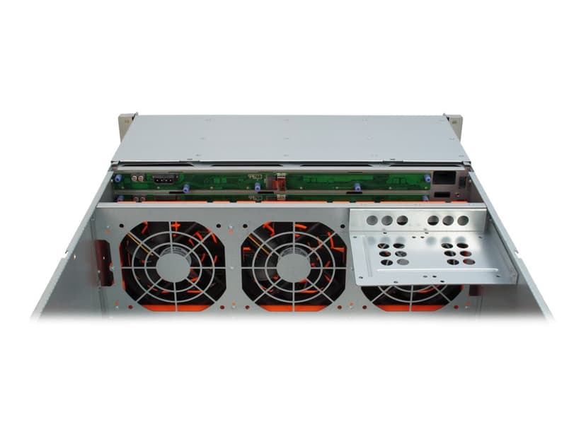 Inter-Tech IPC 4U-4424 24-Bay Rack Sølv, Sort