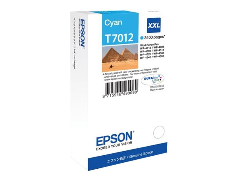 Epson Inkt Cyaan T7012 XXL - WP4000/4500