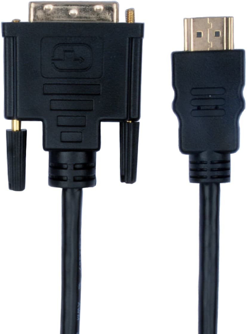 Prokord HDMI-Cabel - DVI-D 1.8m 1.8m HDMI DVI Sort