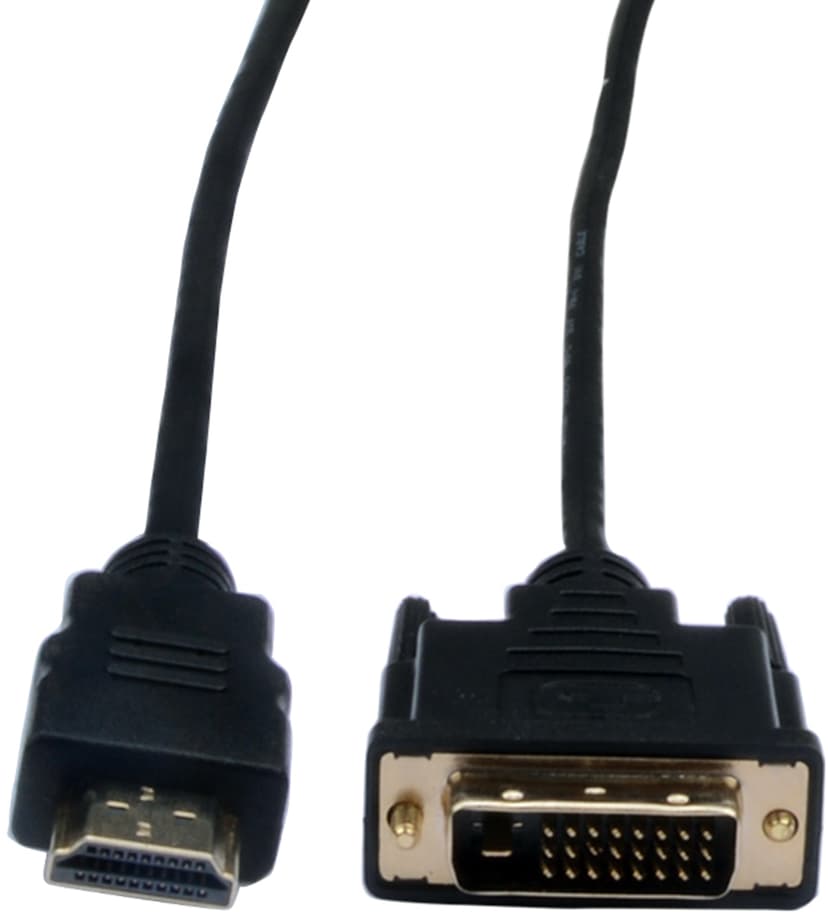 Prokord HDMI-Cabel - DVI-D 1.8m 1.8m HDMI DVI Sort