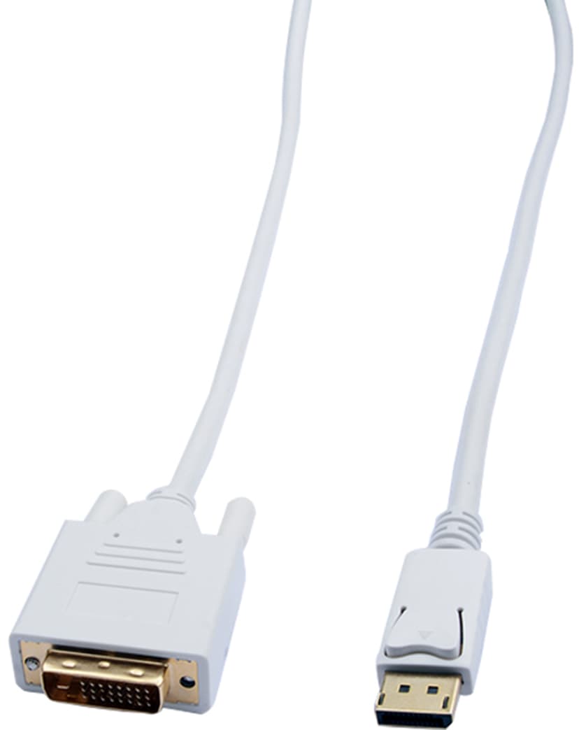 Prokord Cable Displayport - DVI-D Single Link 1m White 1m DisplayPort DVI-D Valkoinen