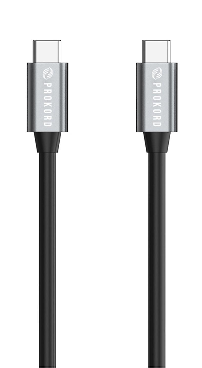 Prokord Cable USB 3.1 Type C-C Male-Male 1.0m Black 100W Q 1m USB C USB C Sort