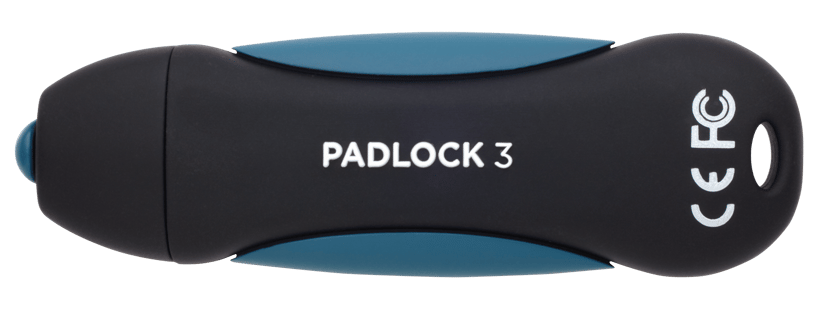 Corsair Padlock 3 128GB USB Type-A Svart, Blå
