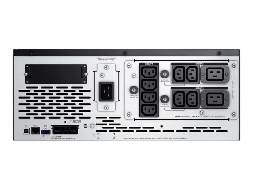 APC Smart-UPS X SMX2200RMHV2U Noodstroomvoeding - 8x C13, 2x C19 uitgang, USB, 2200VA