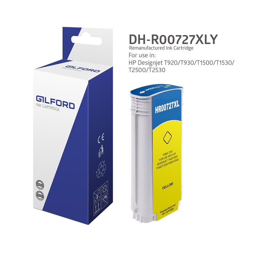 Gilford Inkt Geel 727 130ml - Dj T920 - B3p21A