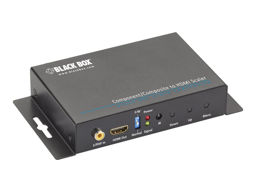 Black Box Component/Composite-To-HDMI scaler/converter with audio