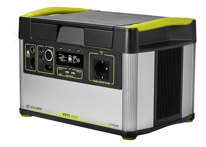 Goal Zero Yeti 1500X Portable Power Station Zilver, Zwart
