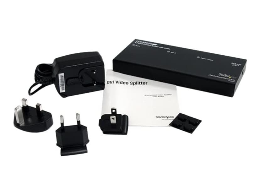 Startech 2 Port DVI Video Splitter W/ Audio - (Löytötuote luokka 2)