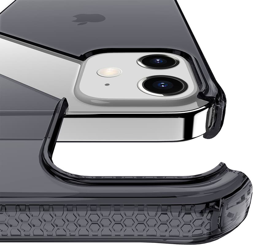 Cirafon Nano Clear Duo Drop Safe iPhone 12, iPhone 12 Pro Sort, Translucent
