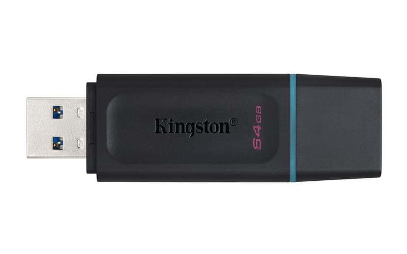 Kingston Datatraveler Exodia 64GB USB Type-A Sort, Turkis