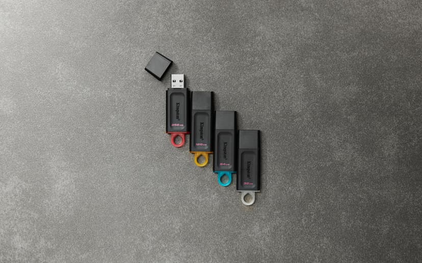 Kingston Datatraveler Exodia 64GB USB Type-A Zwart, Turkoois